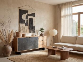 Dressoir acaciahout met Steenlook 175 cm