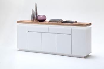 sideboard mat wit eiken