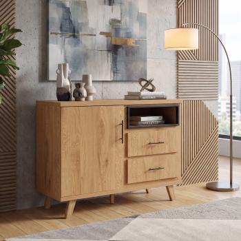 Dressoir lichtbruin eiken kleur 116 cm