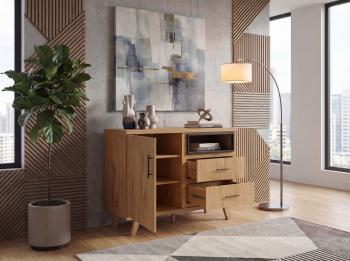 Dressoir lichtbruin eiken kleur 116 cm
