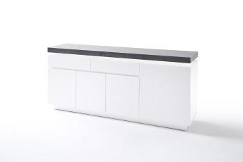 betonlook dressoir mat wit