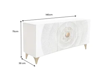 Modern sideboard wit mangohout 140 cm