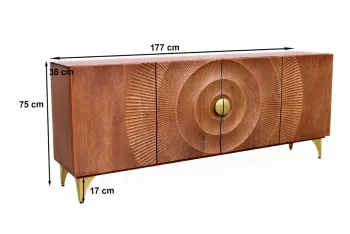 Dressoir mangohout sunset bruin 177 cm