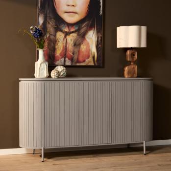 Modern design dressoir mangohout taupe 165 cm - kopie