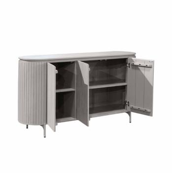 Modern design dressoir mangohout taupe 165 cm - kopie