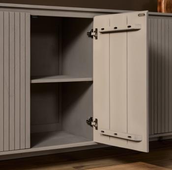 Modern design dressoir mangohout taupe 210 cm