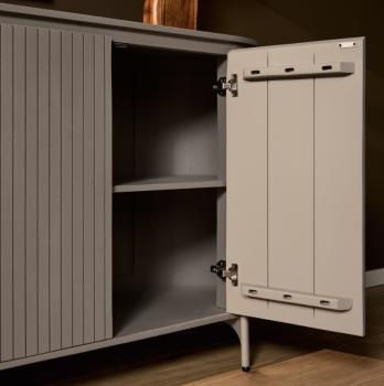 Modern design dressoir mangohout taupe 210 cm