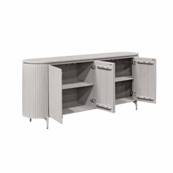 Modern design dressoir mangohout taupe 210 cm