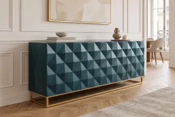 dressoir turquoise mangohout 177 cm