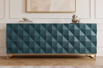 dressoir turquoise mangohout 177 cm