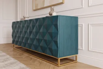 dressoir turquoise mangohout 177 cm