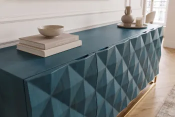 dressoir turquoise mangohout 177 cm