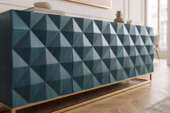 dressoir turquoise mangohout 177 cm