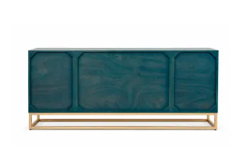 dressoir turquoise mangohout 177 cm