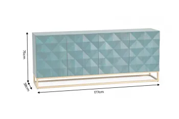 dressoir turquoise mangohout 177 cm