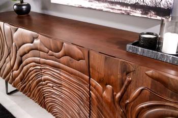 dressoir acaciahout met 3D houtpatronen 175 cm