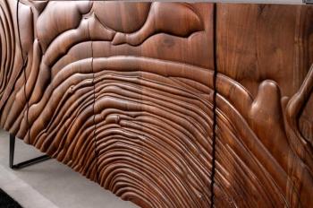 dressoir acaciahout met 3D houtpatronen 175 cm