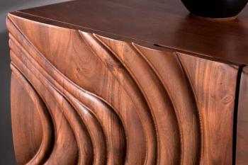 dressoir acaciahout met 3D houtpatronen 175 cm