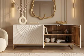 dressoir wit mangohout 177 cm