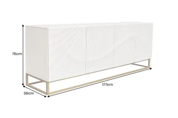 dressoir wit mangohout 177 cm