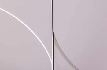 Wit gelakt dressoir met marmerlook keramiek bovenblad 180 cm