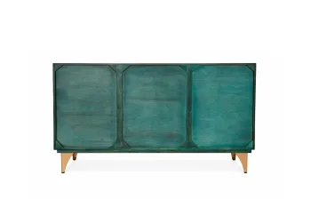 Modern sideboard turquoise mangohout 140 cm