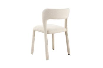 stapelbare eetkamerstoel ecru stof