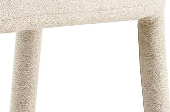 stapelbare eetkamerstoel ecru stof