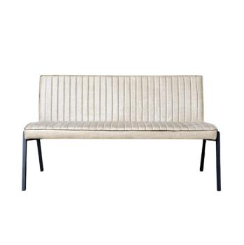 Eetkamerbank beige bull leer 155 cm
