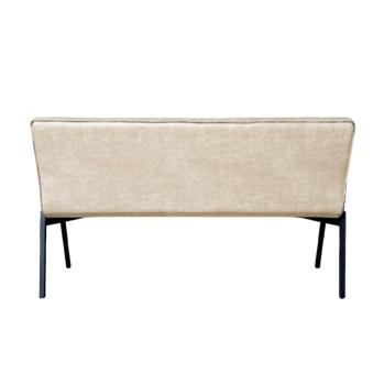 Eetkamerbank beige bull leer 155 cm