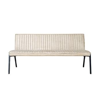 Eetkamerbank beige bull leer 185 cm