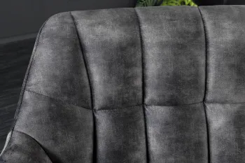 Eetkamerbank grijs velvet 165 cm
