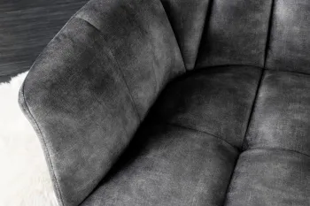 Eetkamerbank grijs velvet 165 cm
