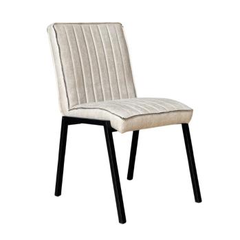eetkamerstoel beige bull leer