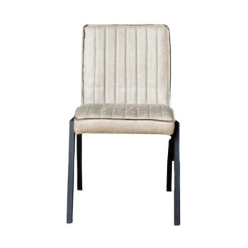 eetkamerstoel beige bull leer