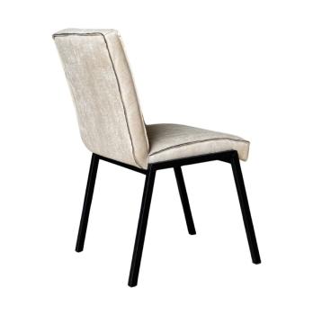 eetkamerstoel beige bull leer