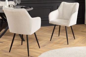 Draaibare stoel beige chenille stof