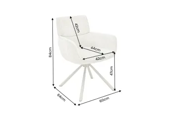 Eetkamerstoel beige stof met beige poten