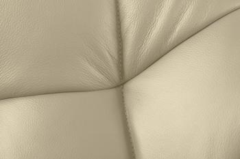 Draaibare eetkamerstoel beige leder