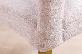 moderne eetkamerstoel beige met gouden poten