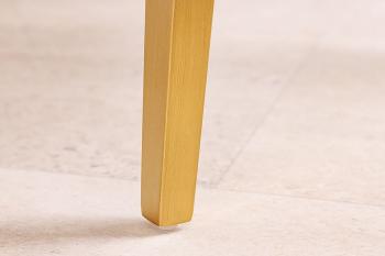 moderne eetkamerstoel beige met gouden poten