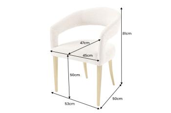 moderne eetkamerstoel beige met gouden poten