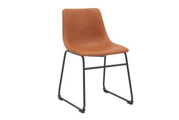 eetkamerstoel cognac kunstleder