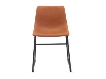 eetkamerstoel cognac kunstleder