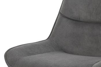 Eetkamerstoel corduroy stof grijs