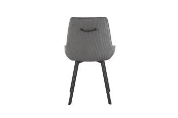 Eetkamerstoel corduroy stof grijs