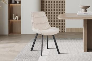 eetkamerstoel sand corduroy stof