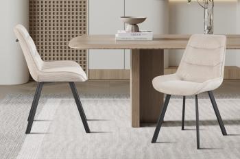 eetkamerstoel sand corduroy stof