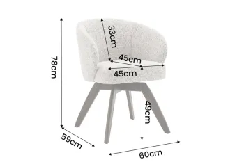 moderne eetkamerstoel beige donkerbruin