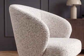 draaibare eetkamerstoel beige naturel eiken